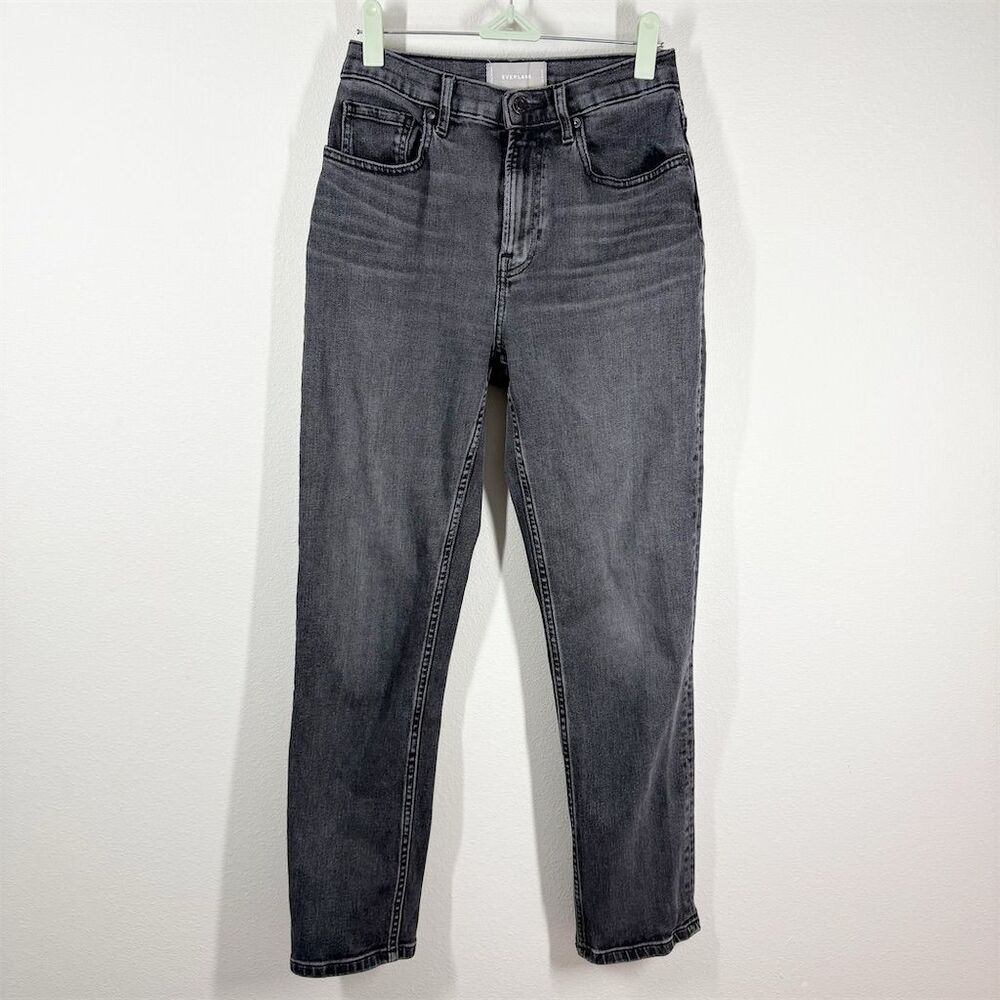 Everlane Women's Cheeky High Rise‎ Straight Ankle Jeans Size 26 Gray Wash Casual